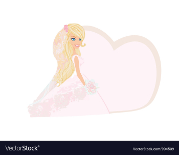 Beautiful bride vector image Beautiful bride vector image
