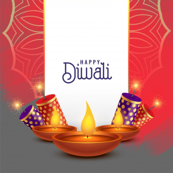 Beautiful diwali card design with crackers Free Vector Beautiful diwali card design with crackers Free Vector