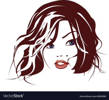 Beautiful face 5 vector image Beautiful face 5 vector image