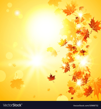 Beautiful fall background with falling leaves Vector Image