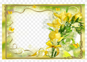 Beautiful Flower Photo Frames Image Collections Flower - Yellow Flowers Frame Png