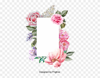 Beautiful Hand Paint Watercolor Floral Wreath Border, - Flower Beautiful Hand Paint Watercolor Floral Wreath Border, - Flower
