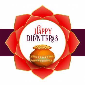 Beautiful happy dhanteras flower decorative card Free Vector Beautiful happy dhanteras flower decorative card Free Vector