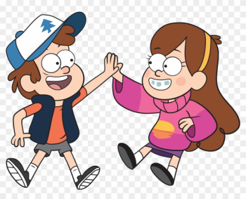 Beautiful High Five Clipart Free 16576 Clipartio Kids - Gravity Falls Dipper Y Mabel Png