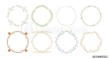Beautiful monogram set with floral elements Beautiful monogram set with floral elements