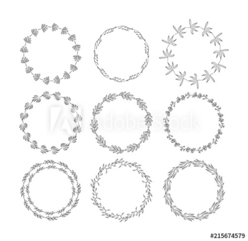 Beautiful monogram set with floral elements Beautiful monogram set with floral elements