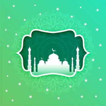 Beautiful mosque decorative design Free Vector Beautiful mosque decorative design Free Vector