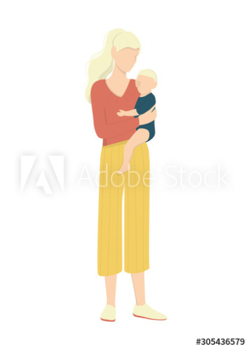 Beautiful mother holding little baby and smiling Beautiful mother holding little baby and smiling