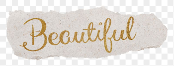 Beautiful png word, gold glittery | Free PNG - rawpixel