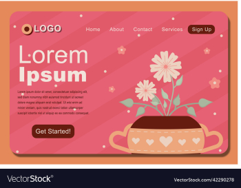 beautiful pot of flowers landing page template beautiful pot of flowers landing page template