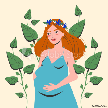 Beautiful pregnant woman portrait