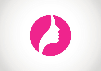 Beautiful woman face logo design