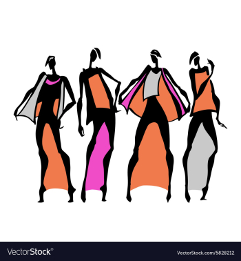 					Beautiful Woman silhouette vector image														