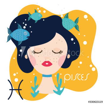beautiful woman with pisces zodiac sign beautiful woman with pisces zodiac sign
