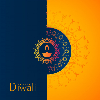 Beautiful yellow and blue happy diwali festival background Free Vector Beautiful yellow and blue happy diwali festival background Free Vector