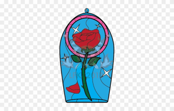 Beauty And The Beast Rose Tattoo By Lady Clipart - Beauty And The Beast Rose Stainedglass Pattern