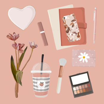 Beauty blogger essentials clipart, pink | Free Vector Illustration - rawpixel Beauty blogger essentials clipart, pink | Free Vector Illustration - rawpixel