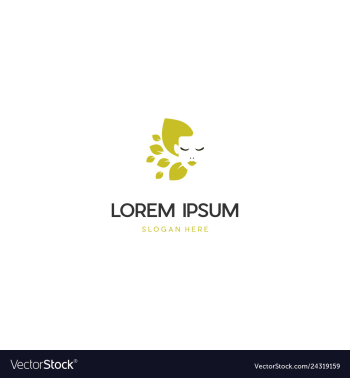 Beauty leaf face spa idea business logo vector image Beauty leaf face spa idea business logo vector image