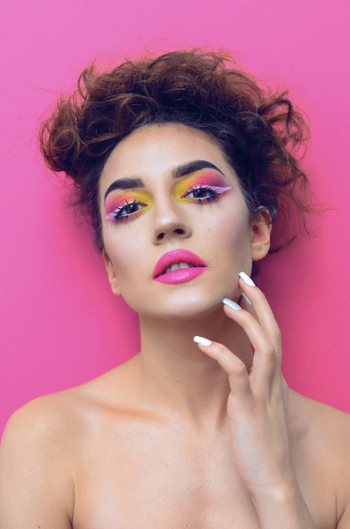 Beauty Model in Colorful makeup Beauty Model in Colorful makeup