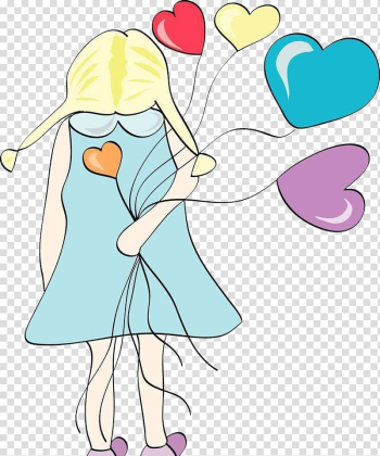 , Beauty with colorful balloons transparent background PNG clipart , Beauty with colorful balloons transparent background PNG clipart