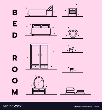 bedroom icon flat design bedroom icon flat design