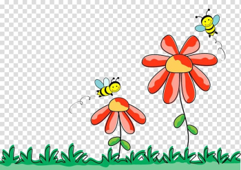 Bee , Cartoon grass flowers transparent background PNG clipart Bee , Cartoon grass flowers transparent background PNG clipart