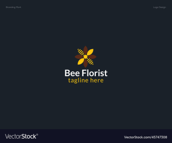 bee florist logo design bee florist logo design