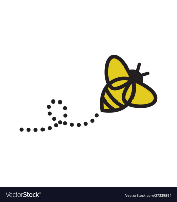Bee logo design bee logo vector image