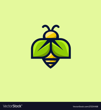 Bee logo design template linear style outline vector image Bee logo design template linear style outline vector image