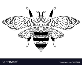 bee mandala coloring page for adults bee mandala coloring page for adults