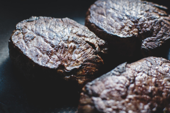 Beef steaks close up Beef steaks close up