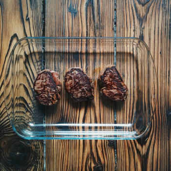 Beef steaks done Beef steaks done