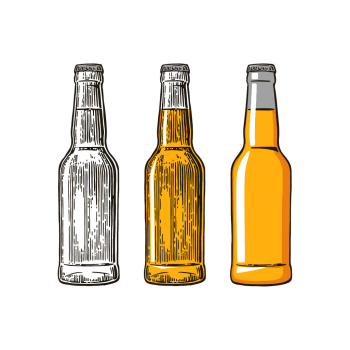 Beer bottles hand drawn style Beer bottles hand drawn style