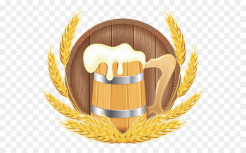 Beer Food Keg - Oktoberfest Beer Barrel Mug and Wheat PNG Clipart Image 