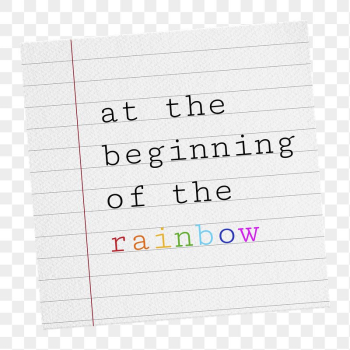 Beginning of the rainbow, stationery | Free PNG - rawpixel