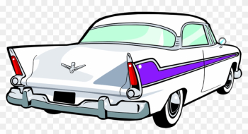 Behind View Classic Car Clipart - Vintage Cars Clip Art