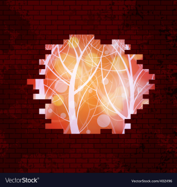 Behind wall vector image Behind wall vector image