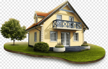beige house with manicured lawn, House Home Apartment, House, building, apartment, room png