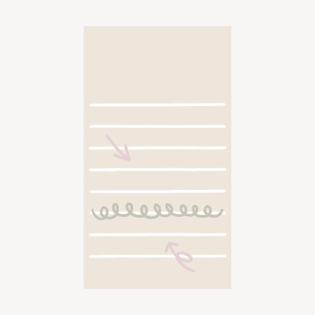 Beige lined notepaper, stationery collage | Free Vector - rawpixel