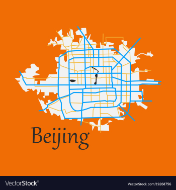 Beijing city map flat vector image