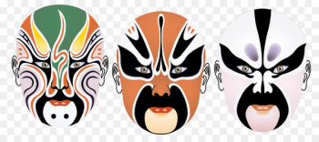 Beijing Peking opera Make-up Chinese opera Facial - Vector Facebook 