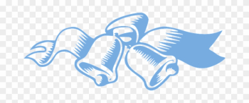 Bells Church Blue Wedding Ribbon Christmas - Blue Wedding Bells Png
