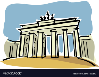 Berlin Brandenburg Gate vector image Berlin Brandenburg Gate vector image