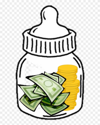 Besides Start Up Costs Like Hospital Delivery, It&#39;s - Baby Bottle Clipart Black And White