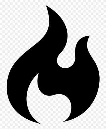 Best Flame Icon Fire Clipart Black And Photos - Flame Icon