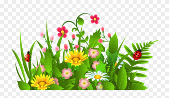 Best Free Flower Garden Clip Art Cdr Vector Images - Spring Flowers Clip Art