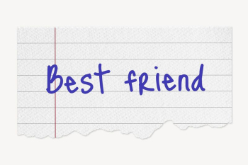 Best friend word typography, stationery | Free PSD - rawpixel