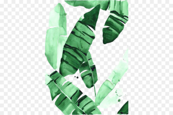 Beverly Hills Paper Banana leaf Watercolor painting Art - leaf 