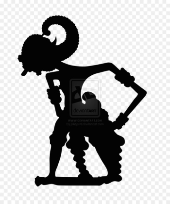 Bhima Arjuna Wayang Gunungan - Silhouette Bhima Arjuna Wayang Gunungan - Silhouette