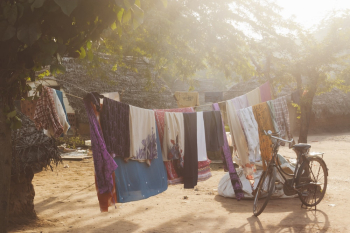 Bicycle Beside Clothes Bicycle Beside Clothes